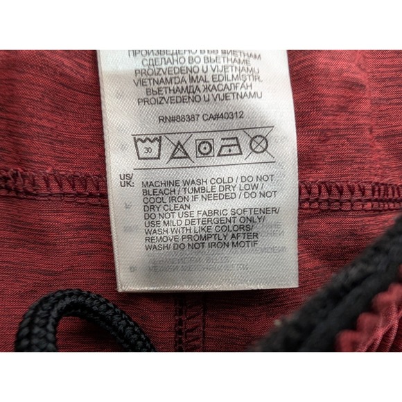 Adidas Activewear Running Shorts Men's M Maroon Lightweight Drawstring Stretch - Picture 9 of 10